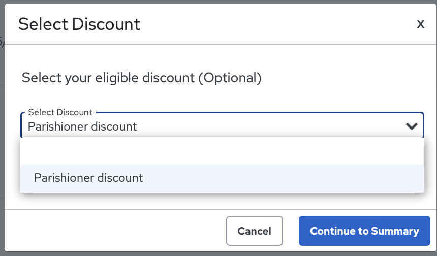 parishionerdiscount